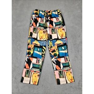 DEVÁSTATES Pants Mens Large Multicolor Graphic Print Elastic‎ Waist Cotton Bold